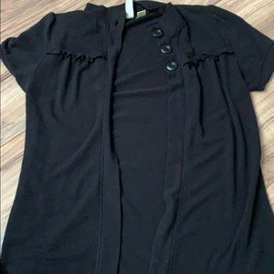Black short sleeve blouse